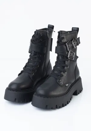Buffalo - Aspen Biker Vegan Nappa Black - Girl Shoes