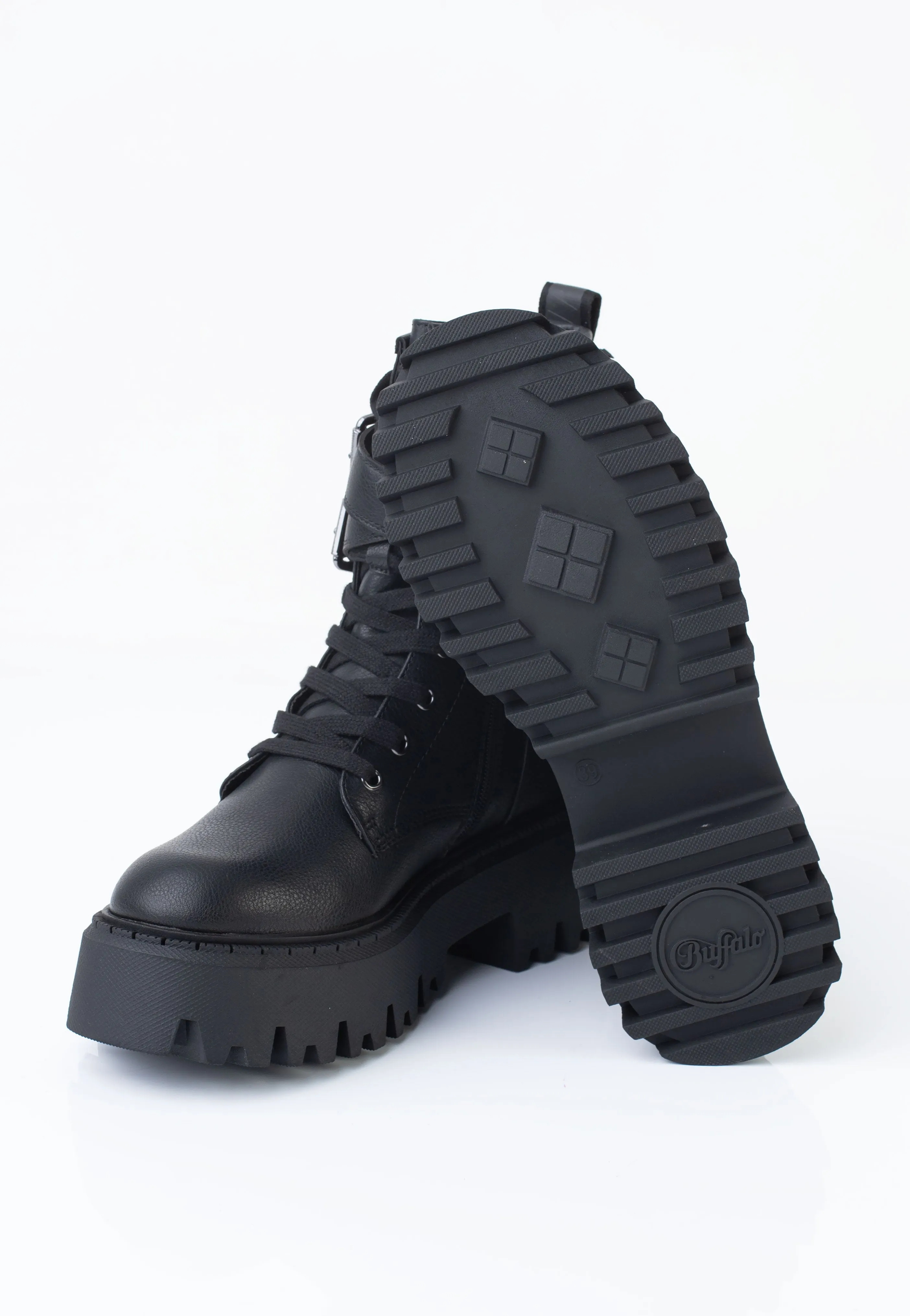 Buffalo - Aspen Biker Vegan Nappa Black - Girl Shoes