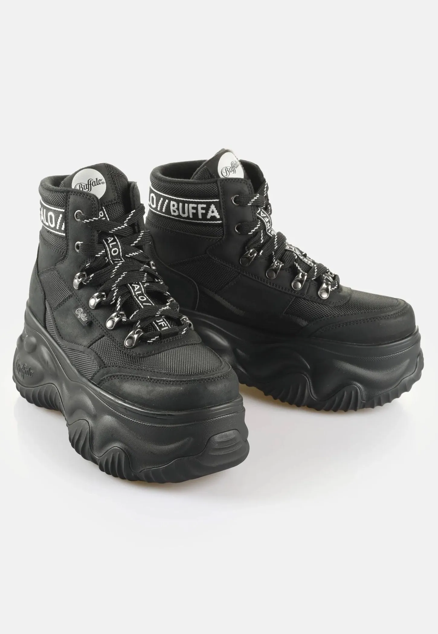 Buffalo - Blader Hiking Vegan Nubuck/Nylon Black - Girl Shoes