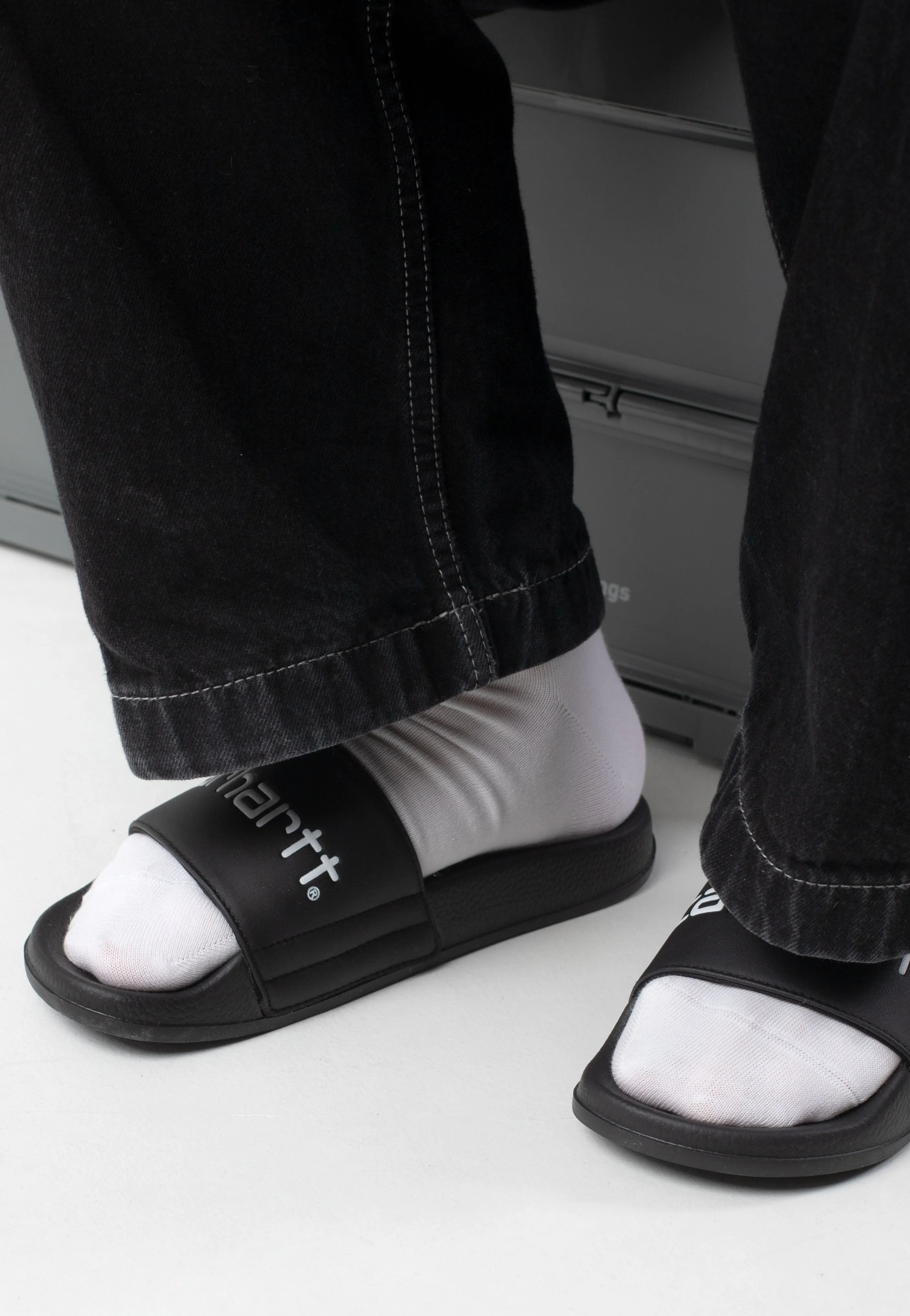 Carhartt WIP - WIP Black/White - Slides