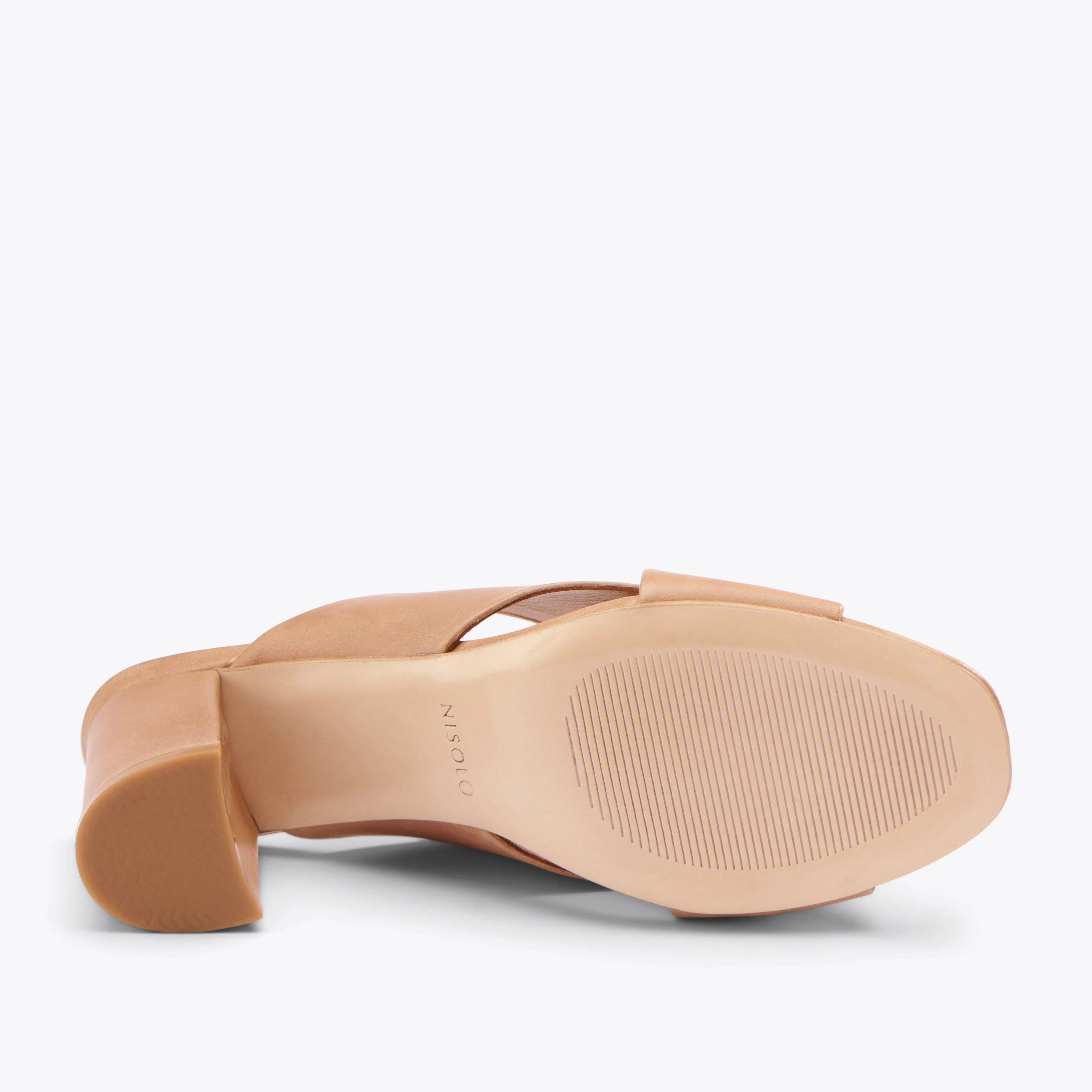 Carina Cross Strap Mule Almond -NISOLO