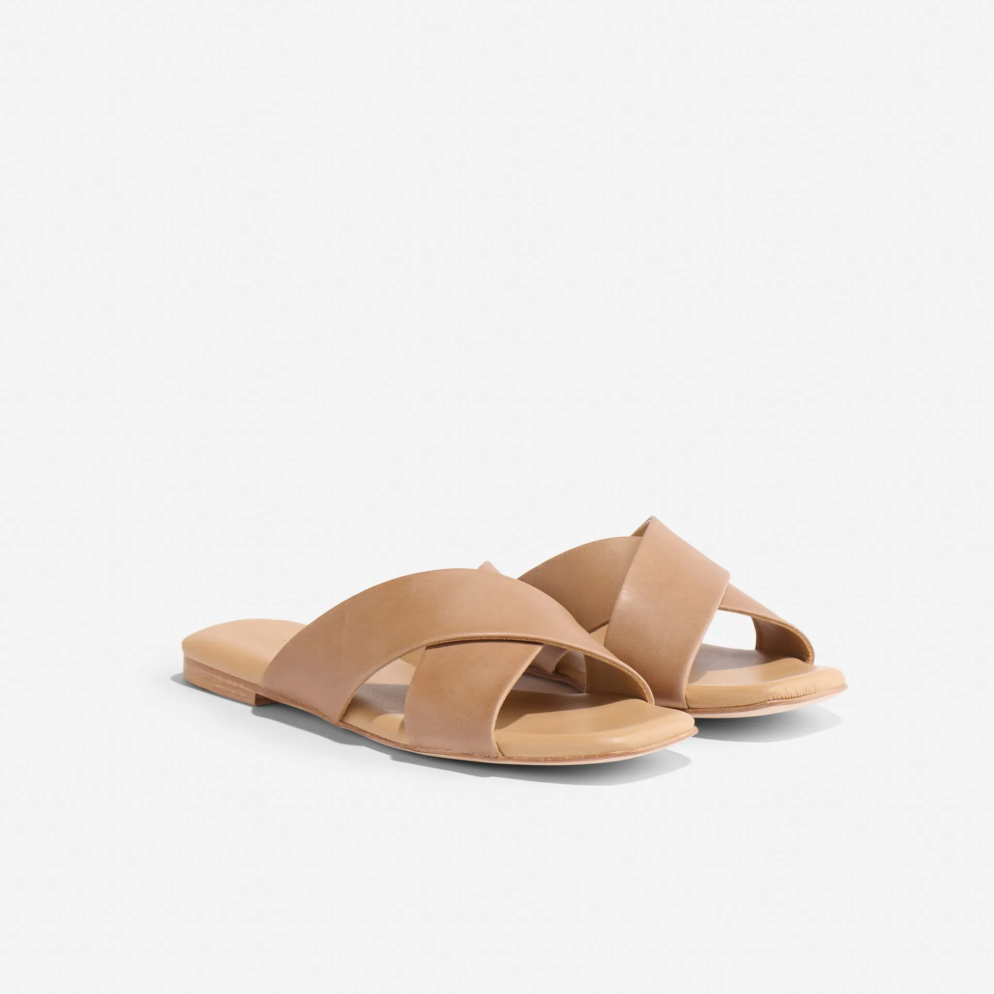 Catalina Slide Sandal Almond -NISOLO
