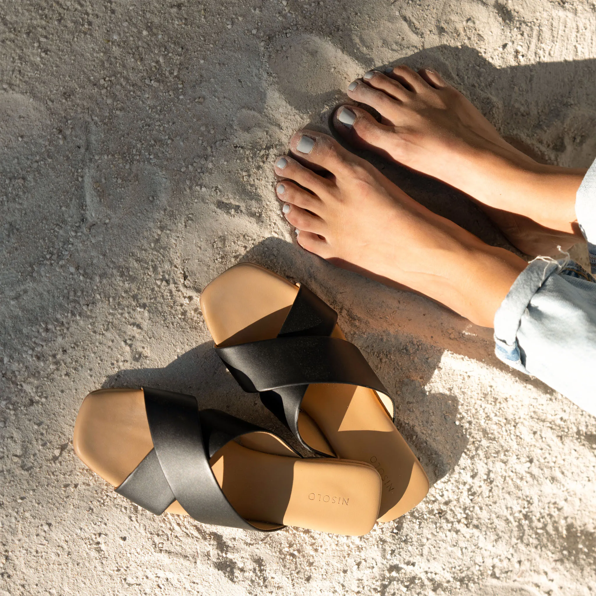 Catalina Slide Sandal Black -NISOLO