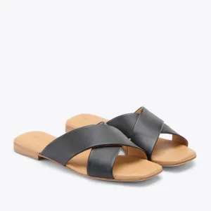 Catalina Slide Sandal Black -NISOLO
