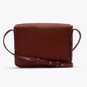 Clara Crossbody Woven Brandy -NISOLO