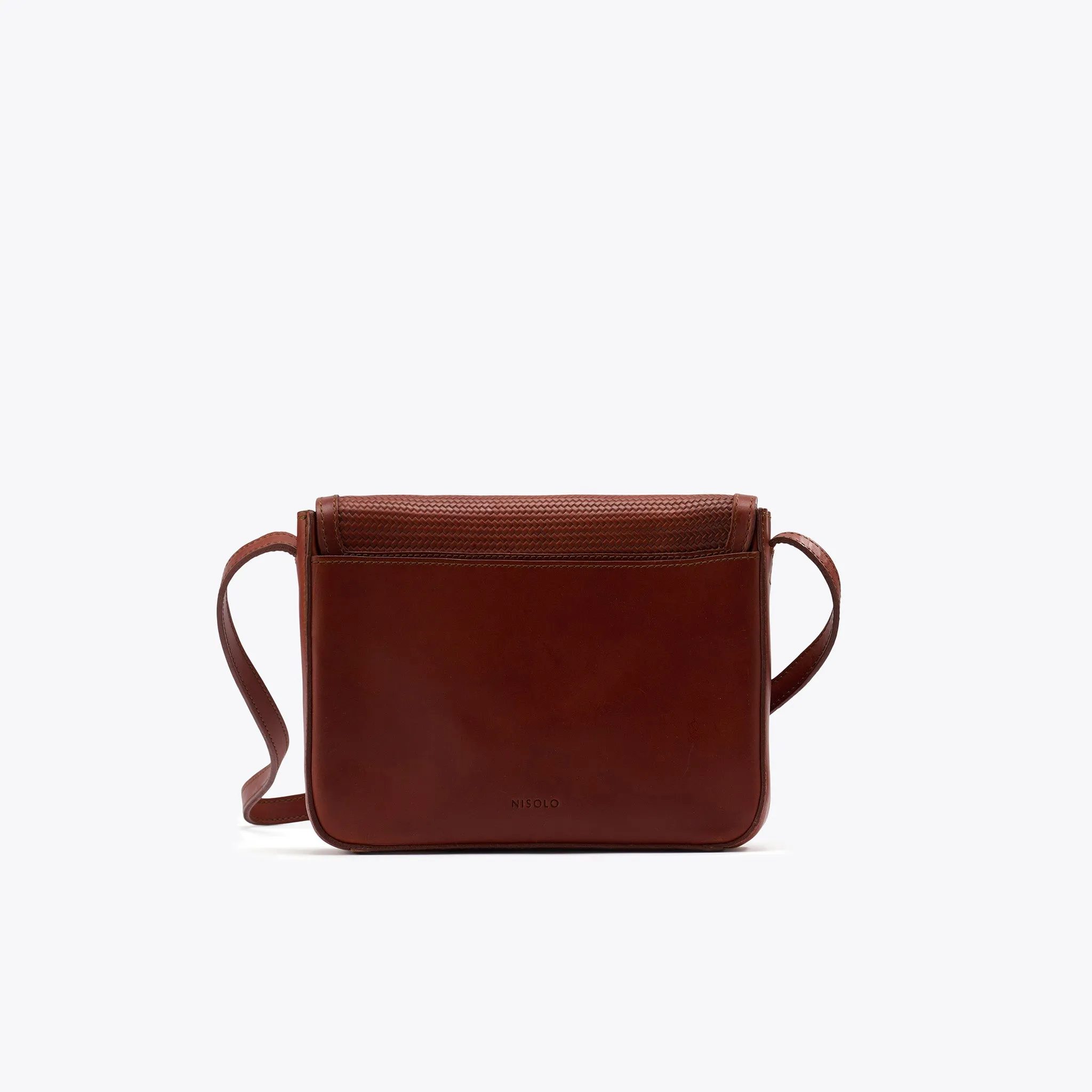 Clara Crossbody Woven Brandy -NISOLO