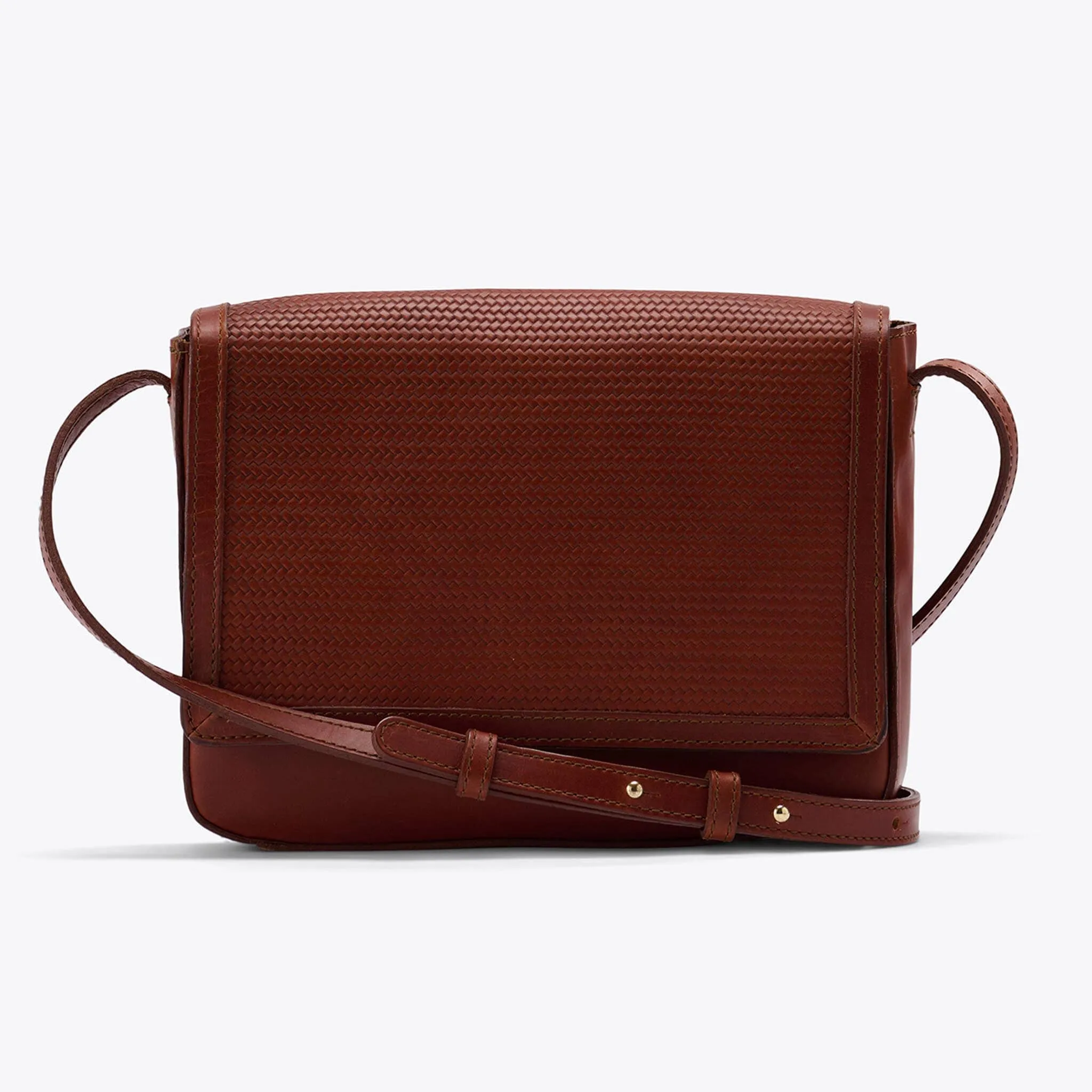Clara Crossbody Woven Brandy -NISOLO