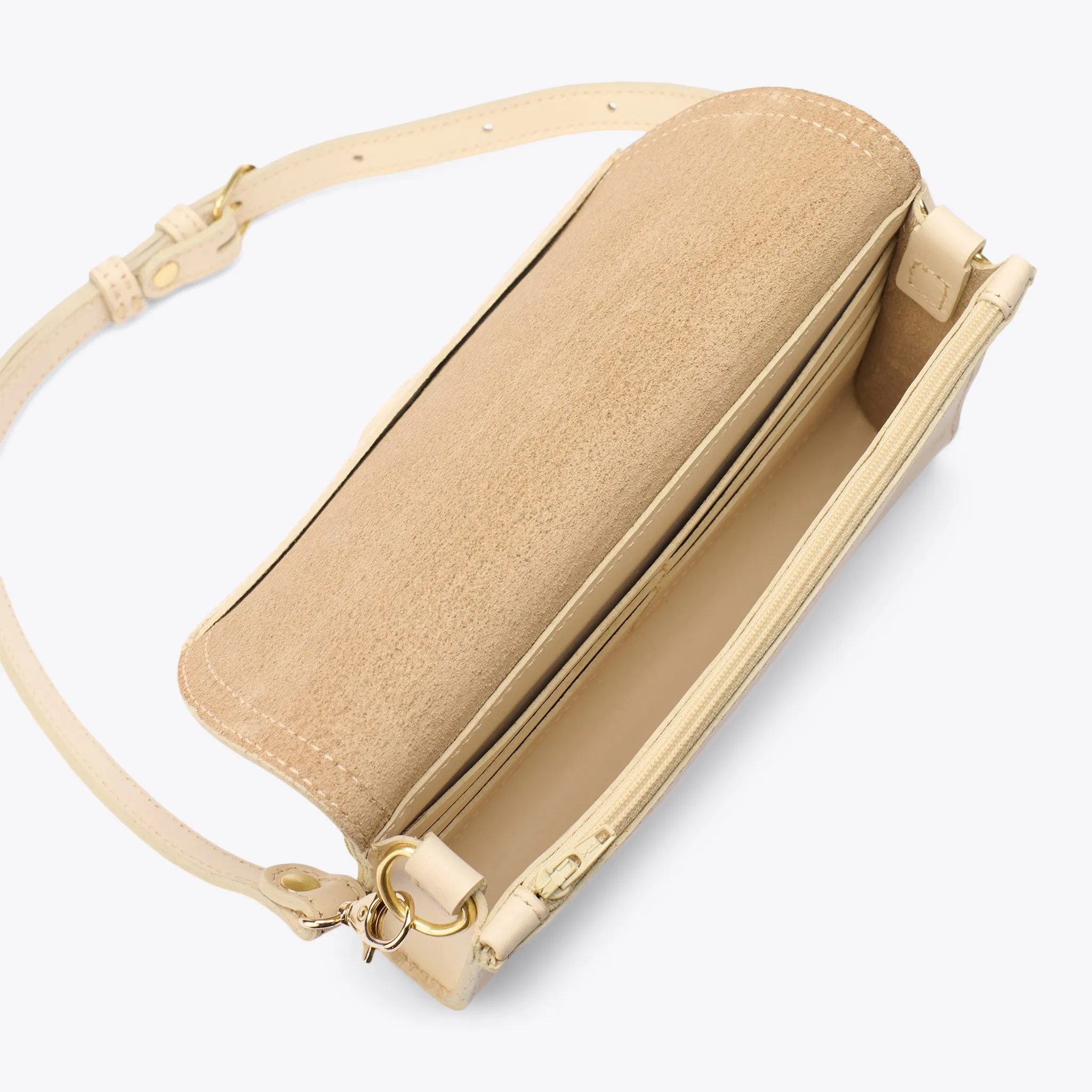 Cleo Convertible Crossbody Woven Bone -NISOLO
