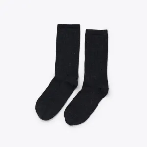 Cotton Crew Sock Black Multicolor Marl -NISOLO