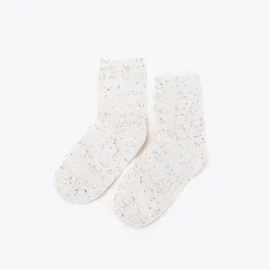 Cotton Mid Sock Ivory Multicolor Marl -NISOLO