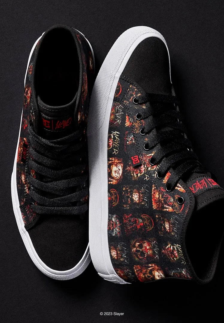 DC x Slayer - Manual Hi Black/White Print - Shoes