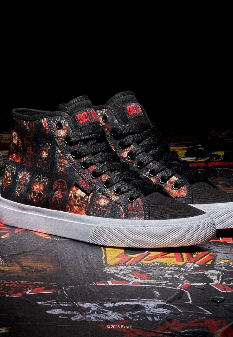 DC x Slayer - Manual Hi Black/White Print - Shoes