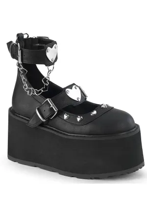 DemoniaCult - 4 1/2 Platform Dual Strap Black - Girl Shoes