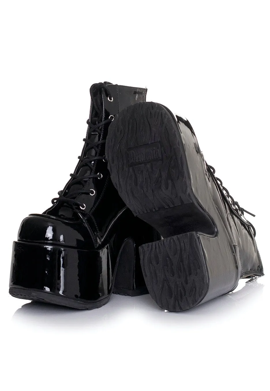 DemoniaCult - Camel 203 Chunky Heel Black - Girl Shoes