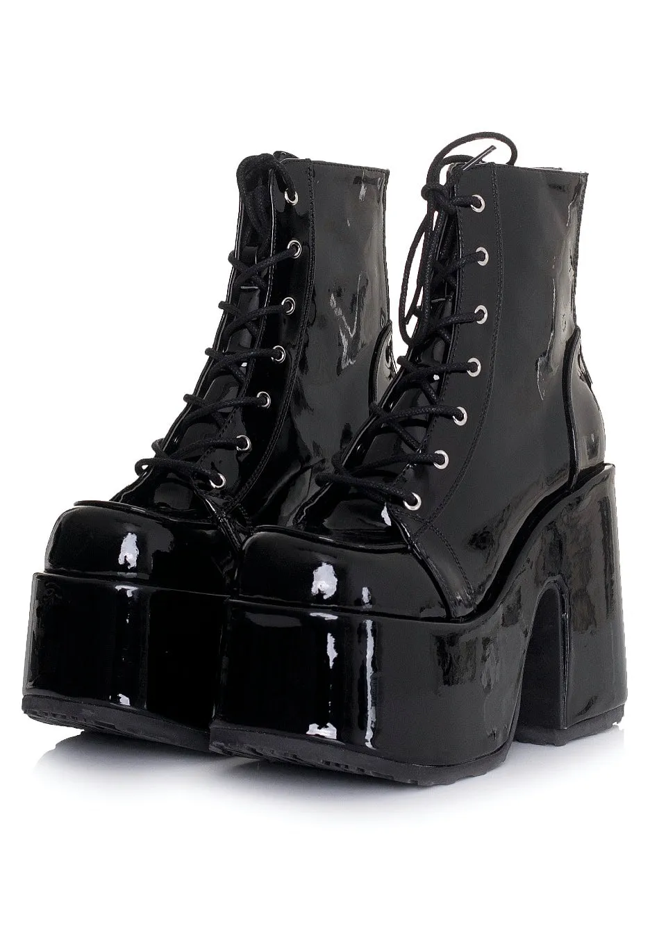 DemoniaCult - Camel 203 Chunky Heel Black - Girl Shoes