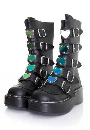 DemoniaCult - Emily 330 Vegan Leather Black - Girl Shoes