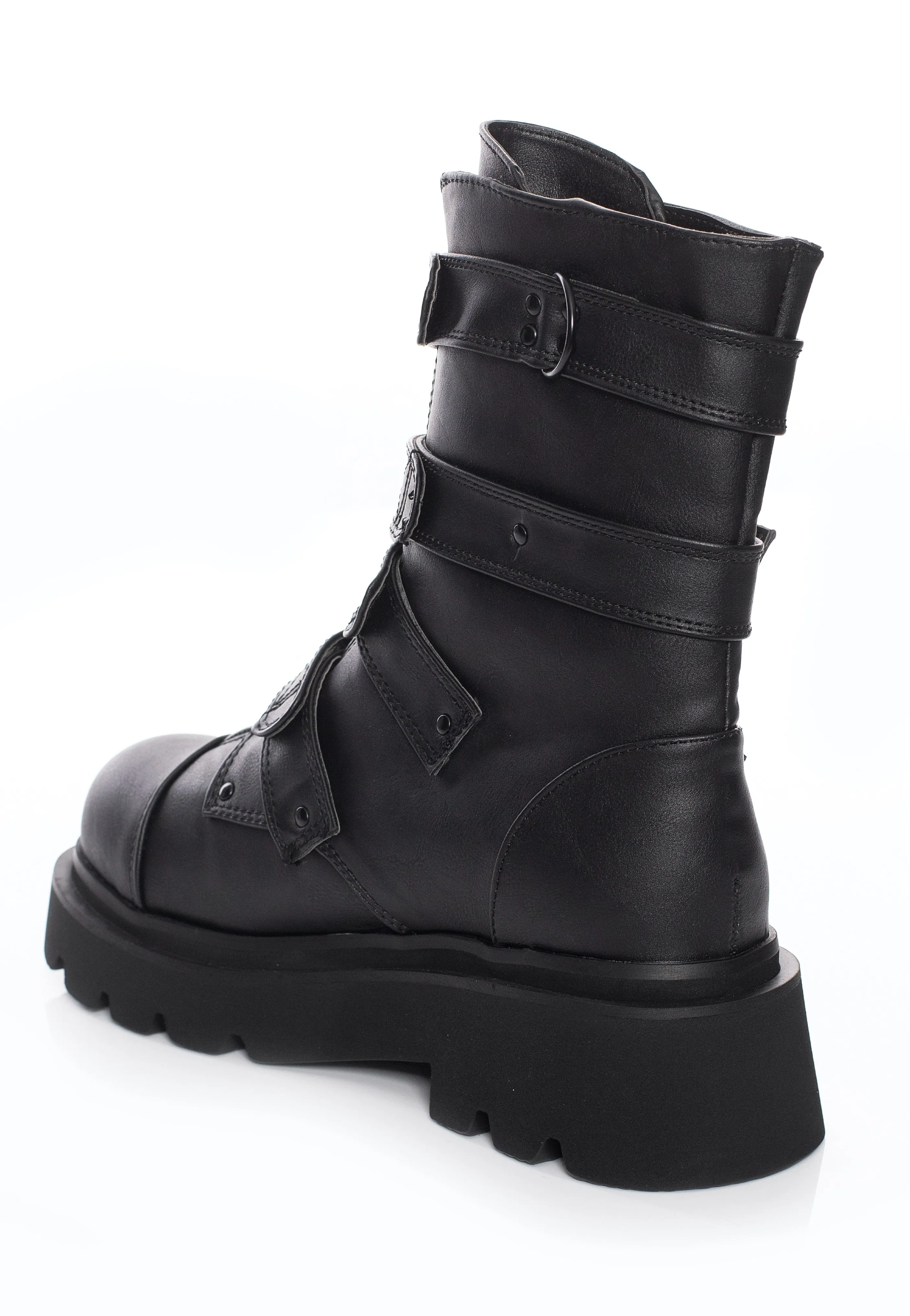 DemoniaCult - Renegade 55 Black Vegan Leather - Girl Shoes