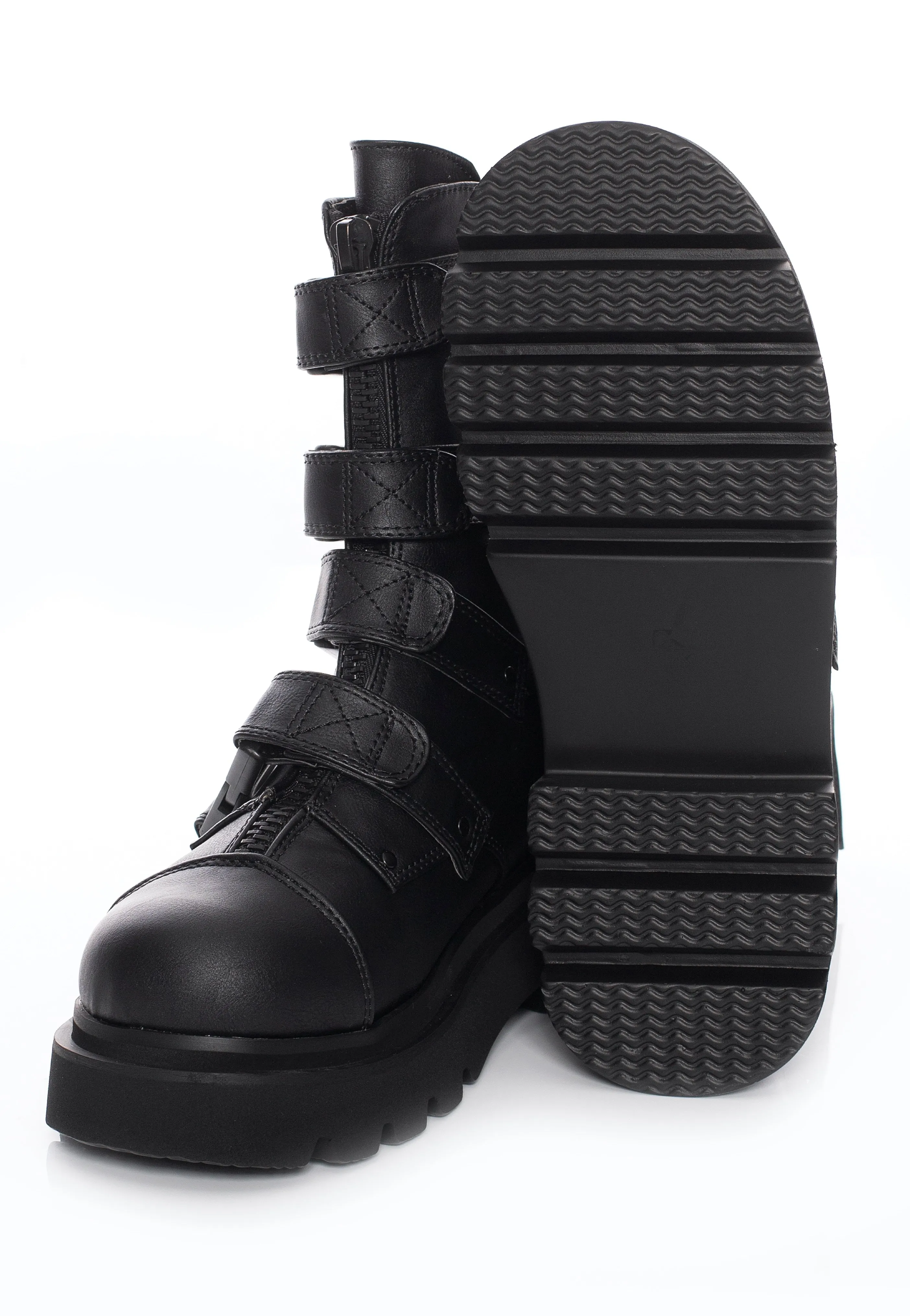 DemoniaCult - Renegade 55 Black Vegan Leather - Girl Shoes