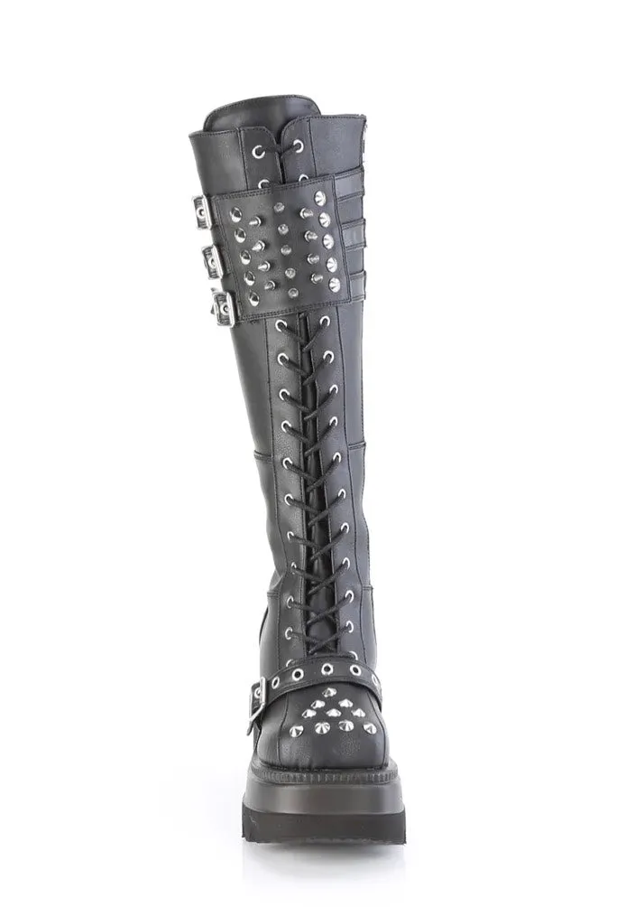 DemoniaCult - Shaker 225 Black Vegan Leather - Girl Shoes