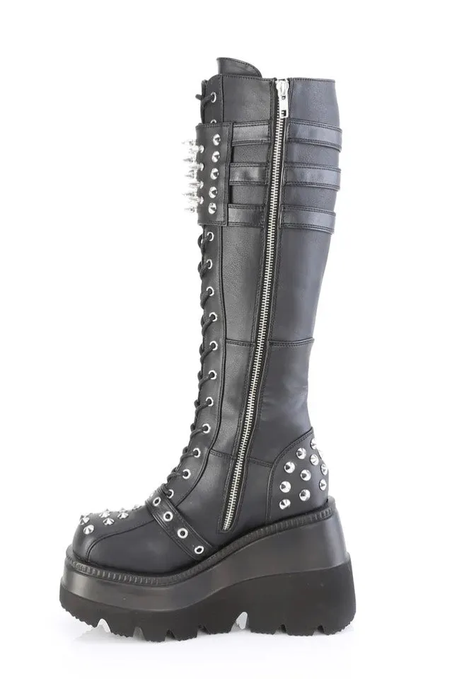 DemoniaCult - Shaker 225 Black Vegan Leather - Girl Shoes