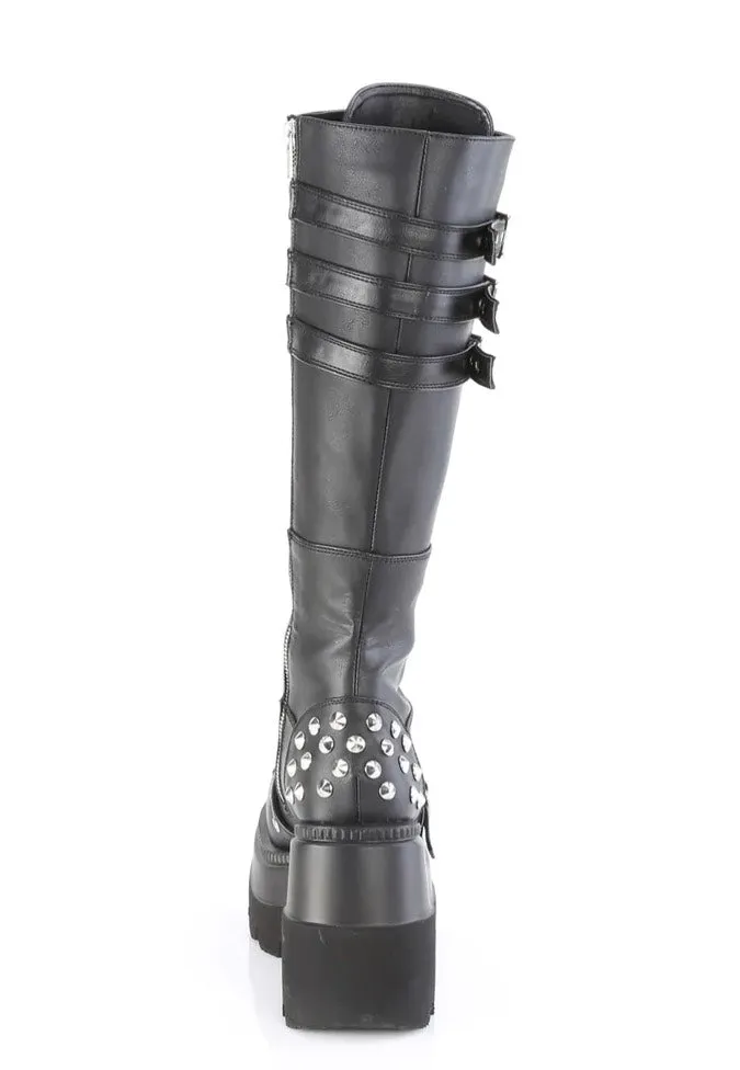 DemoniaCult - Shaker 225 Black Vegan Leather - Girl Shoes