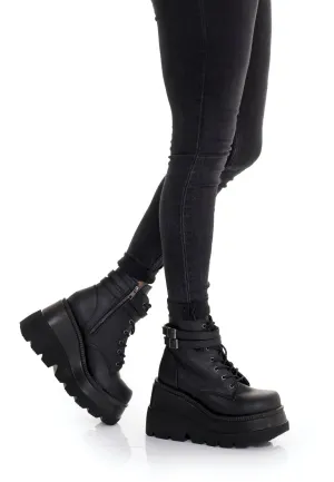 DemoniaCult - Shaker 52 Vegan Leather Black - Girl Shoes