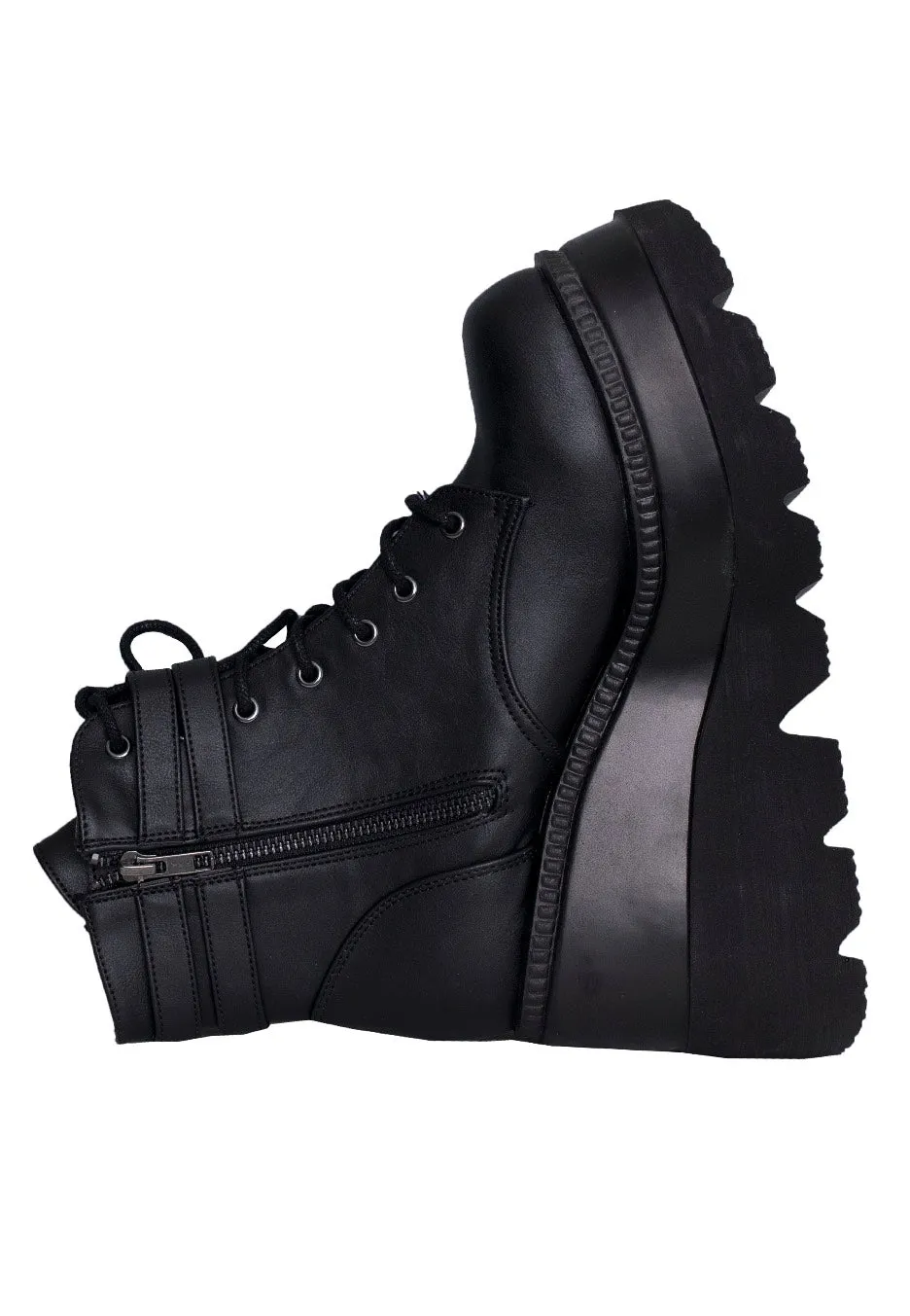 DemoniaCult - Shaker 52 Vegan Leather Black - Girl Shoes