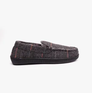 Dr Keller BURT Mens Full Slippers Grey