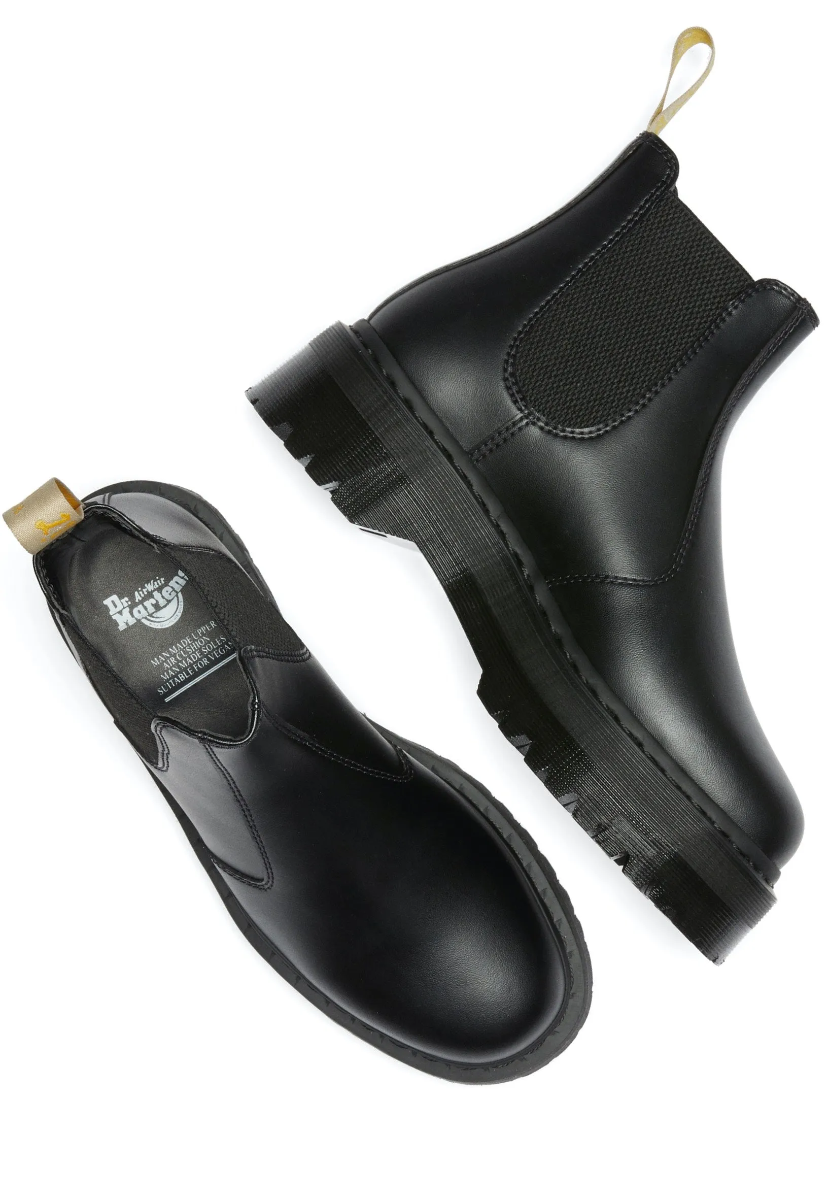 Dr. Martens - V 2976 Quad Mono Black Felix Rub Off - Girl Shoes