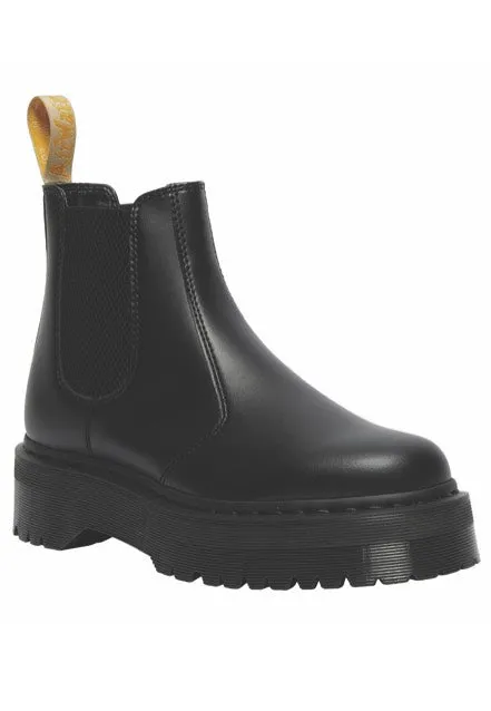 Dr. Martens - V 2976 Quad Mono Black Felix Rub Off - Girl Shoes