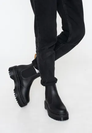 Dr. Martens - V 2976 Quad Mono Black Felix Rub Off - Girl Shoes