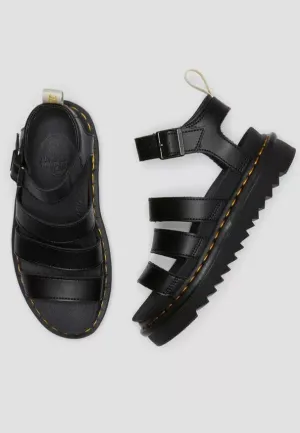 Dr. Martens - V Blaire Black Felix Rub Off - Girl Sandals