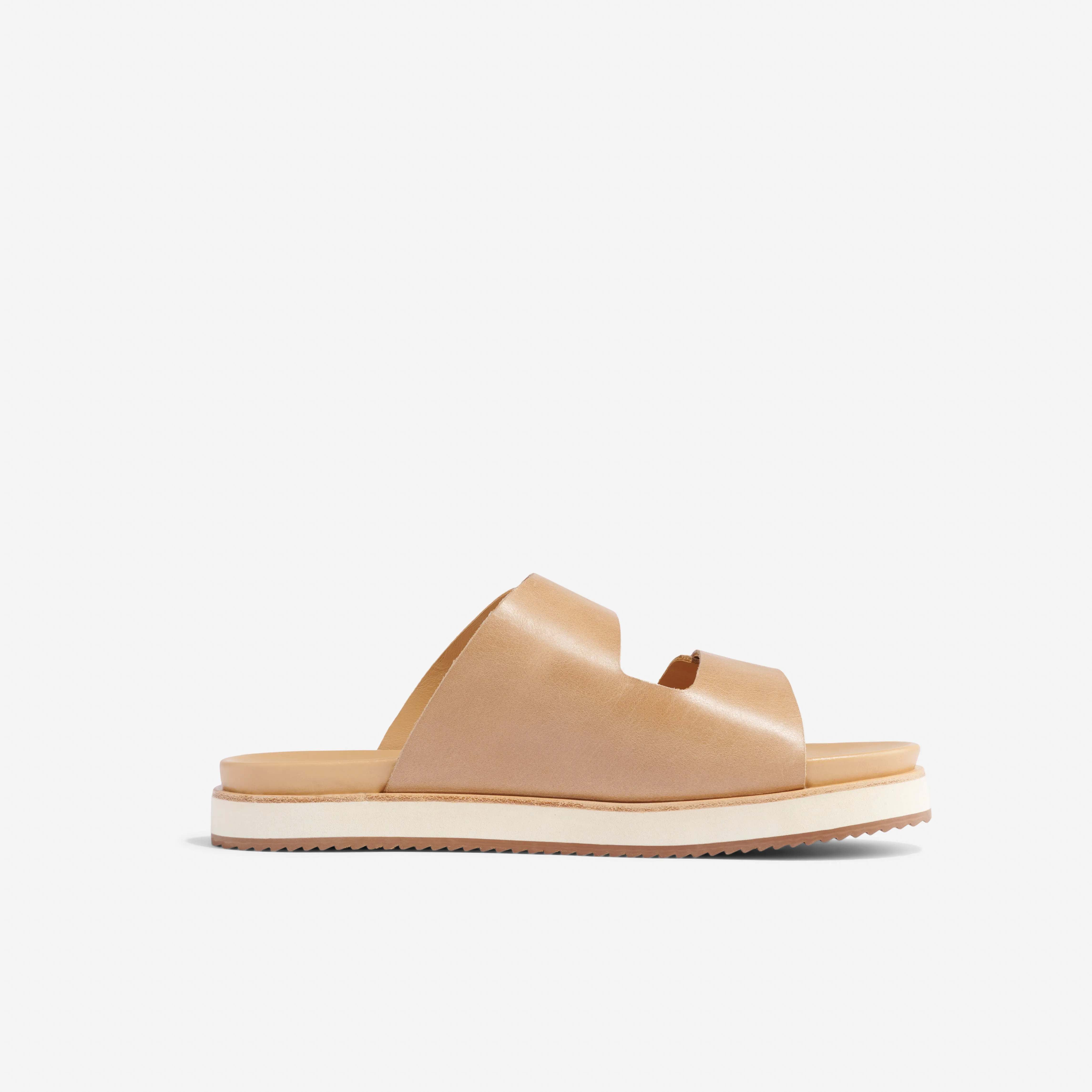 Ella Flatform Slide Almond -NISOLO