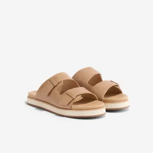 Ella Flatform Slide Almond -NISOLO