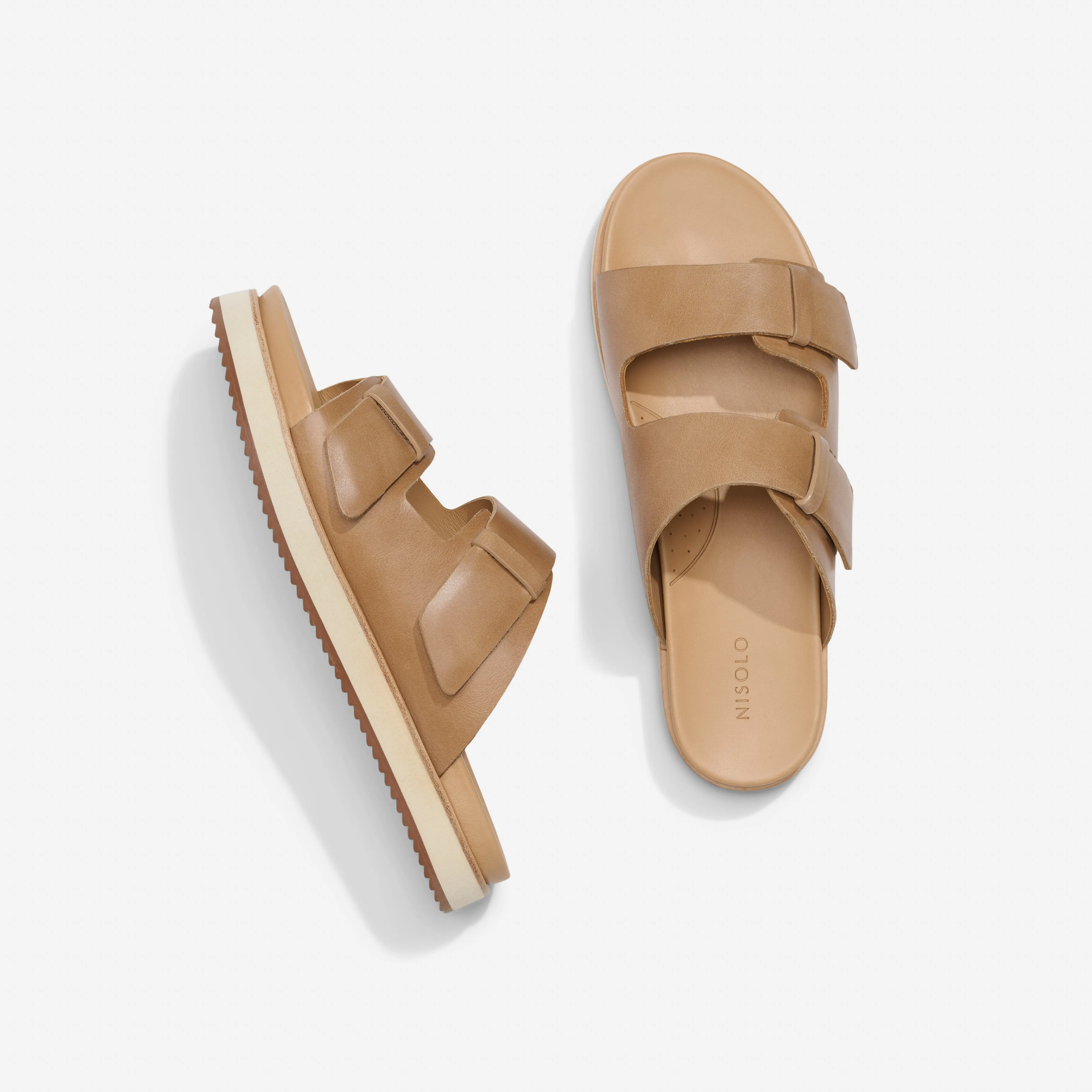 Ella Flatform Slide Almond -NISOLO