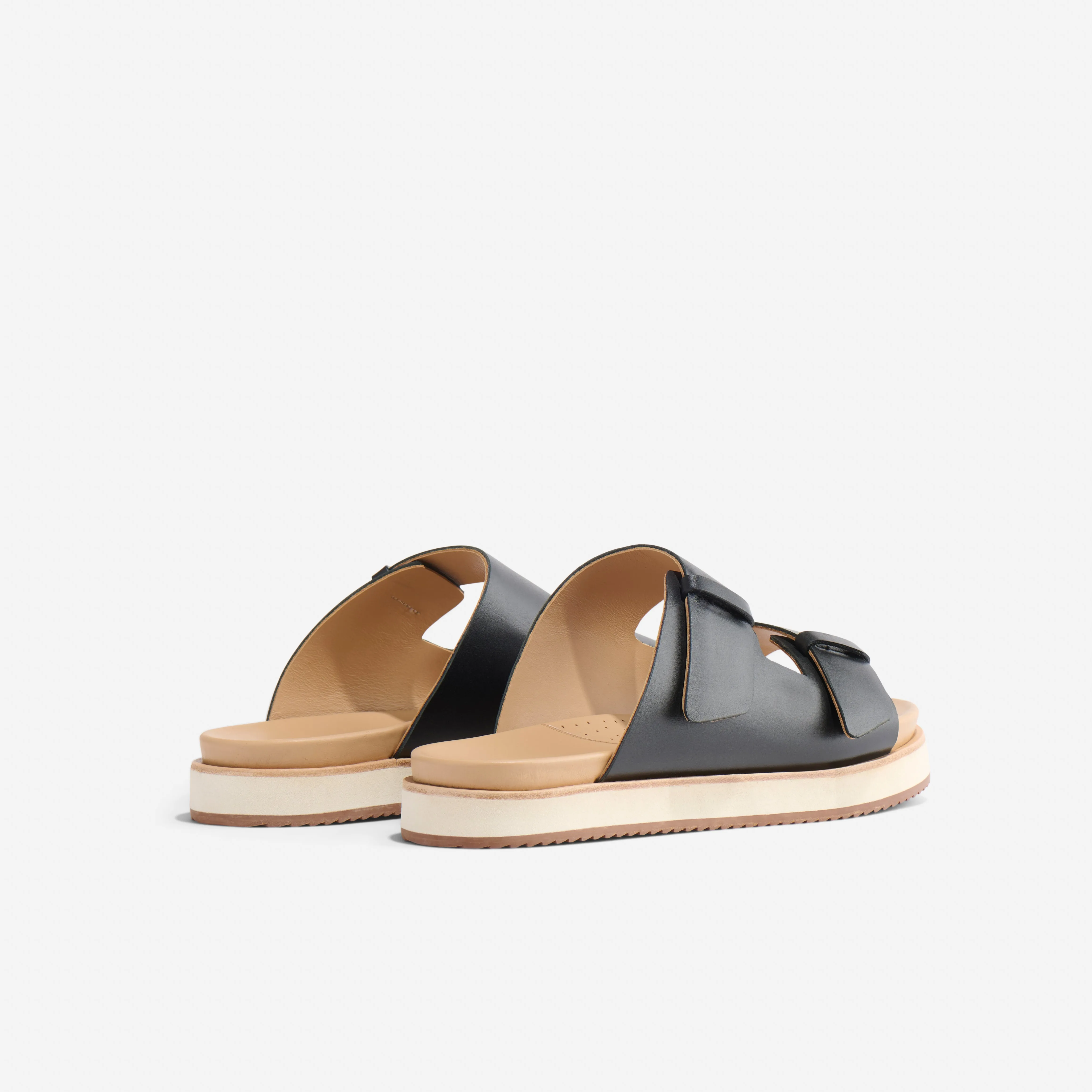 Ella Flatform Slide Black -NISOLO