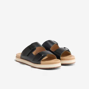 Ella Flatform Slide Black -NISOLO