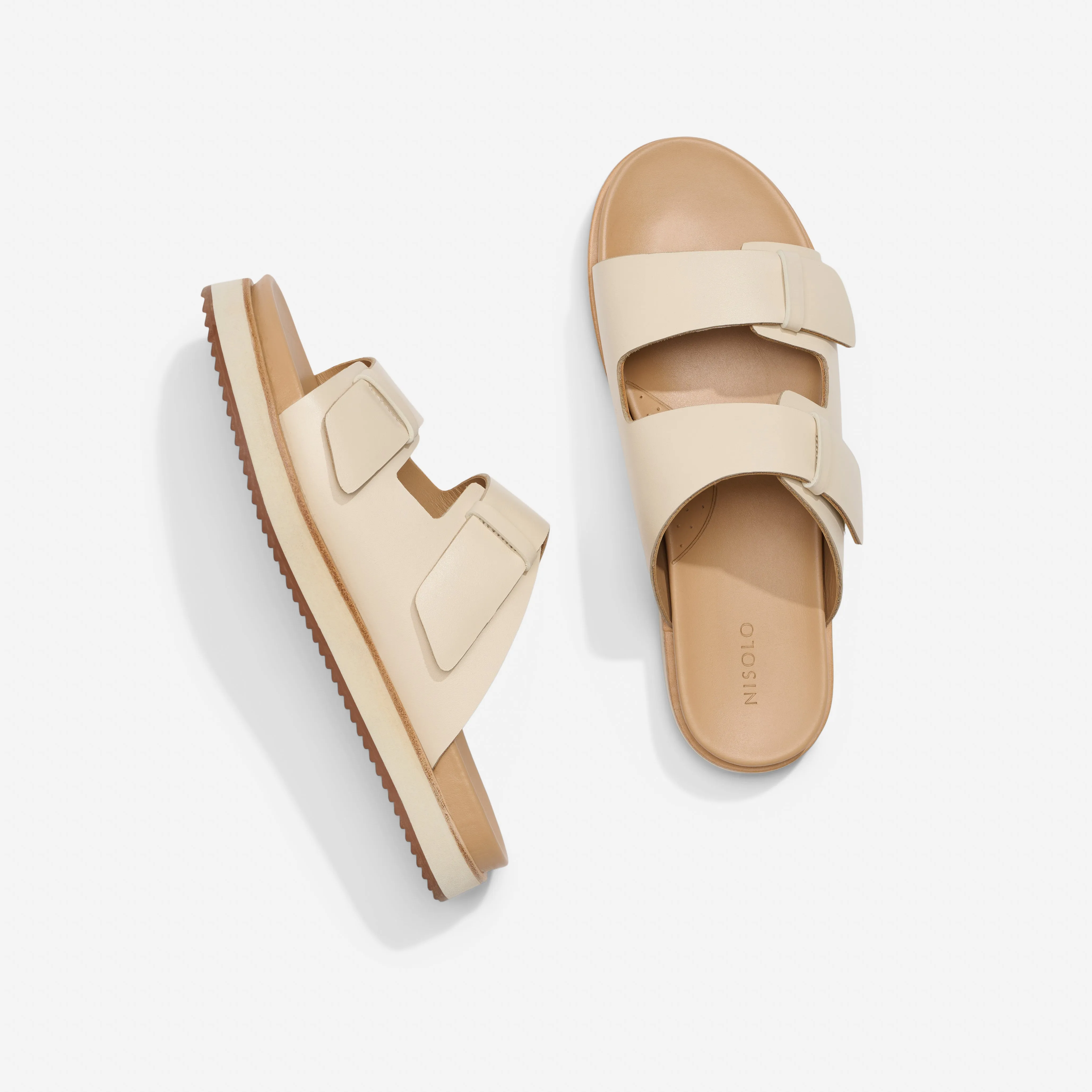 Ella Flatform Slide Bone -NISOLO
