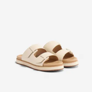 Ella Flatform Slide Bone -NISOLO