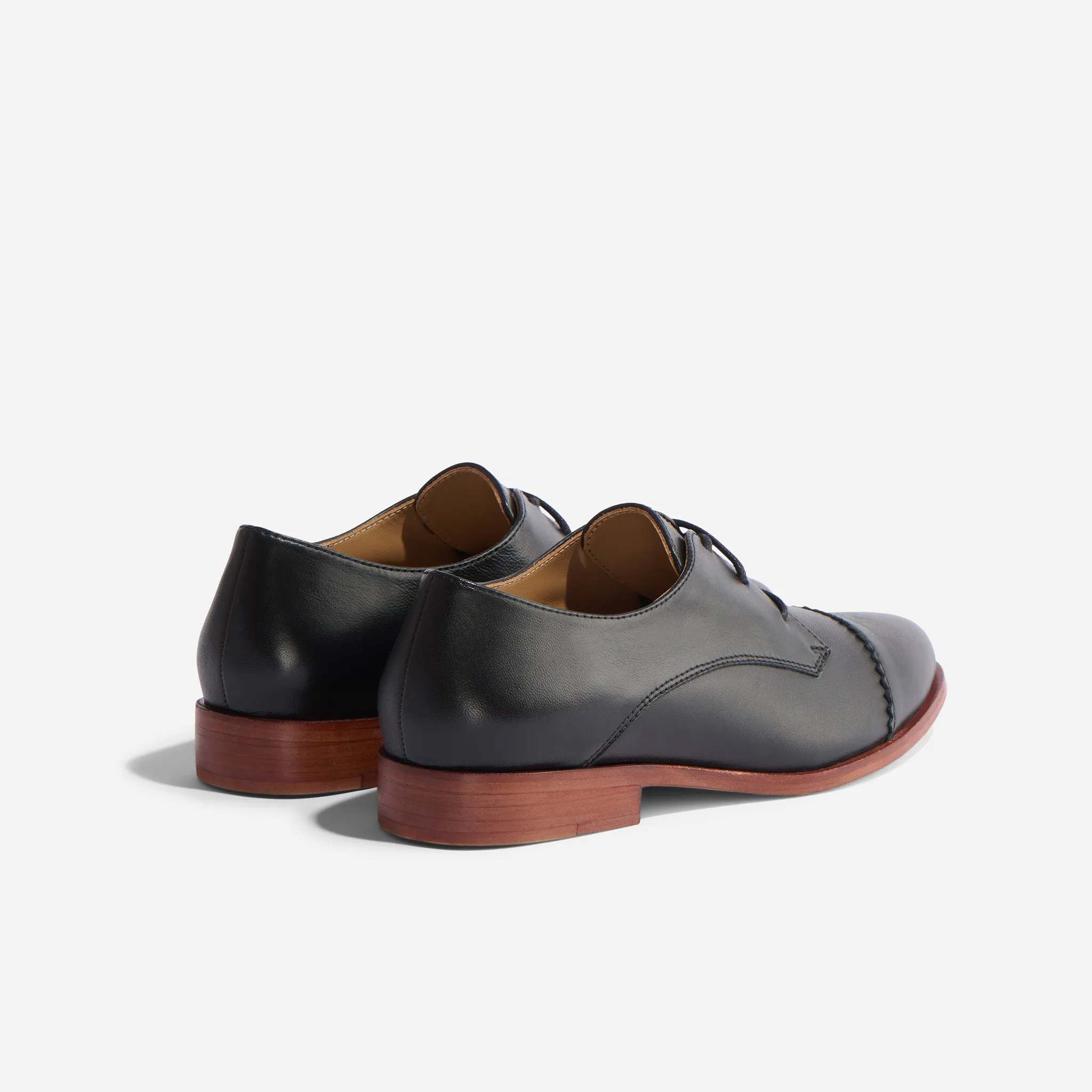 Emilia Cap Toe Oxford Black -NISOLO