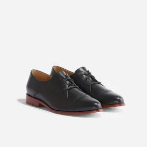 Emilia Cap Toe Oxford Black -NISOLO