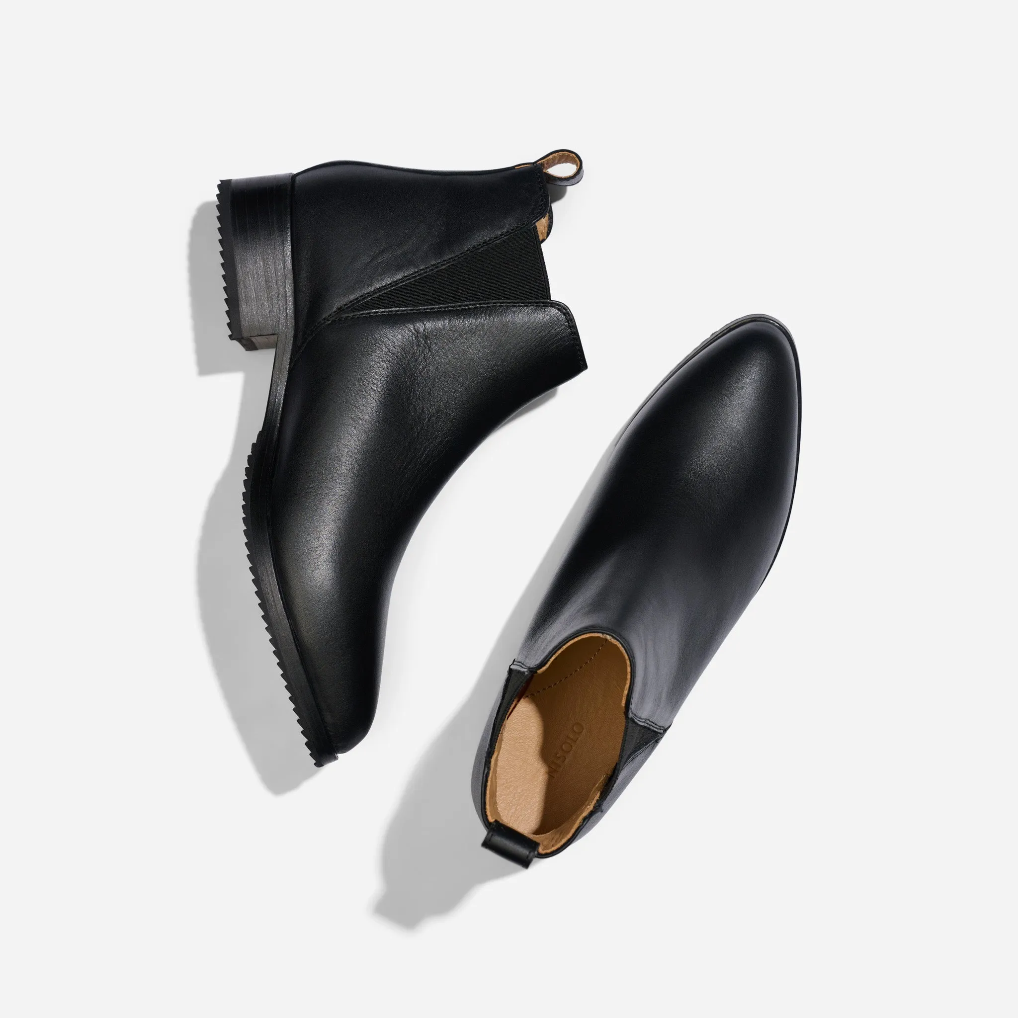 Eva Everyday Chelsea Boot Black/Black -NISOLO