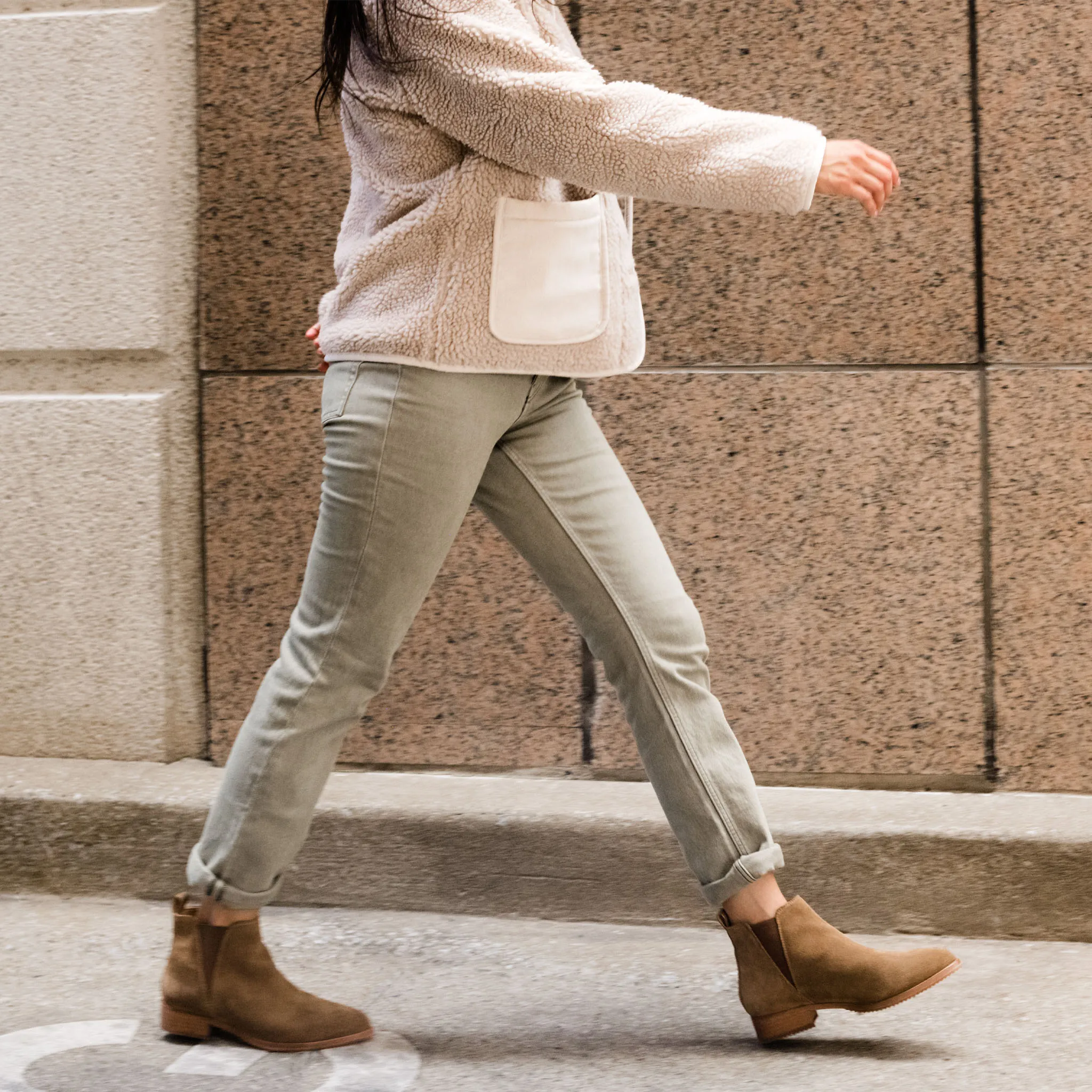 Eva Everyday Chelsea Boot Taupe Suede -NISOLO