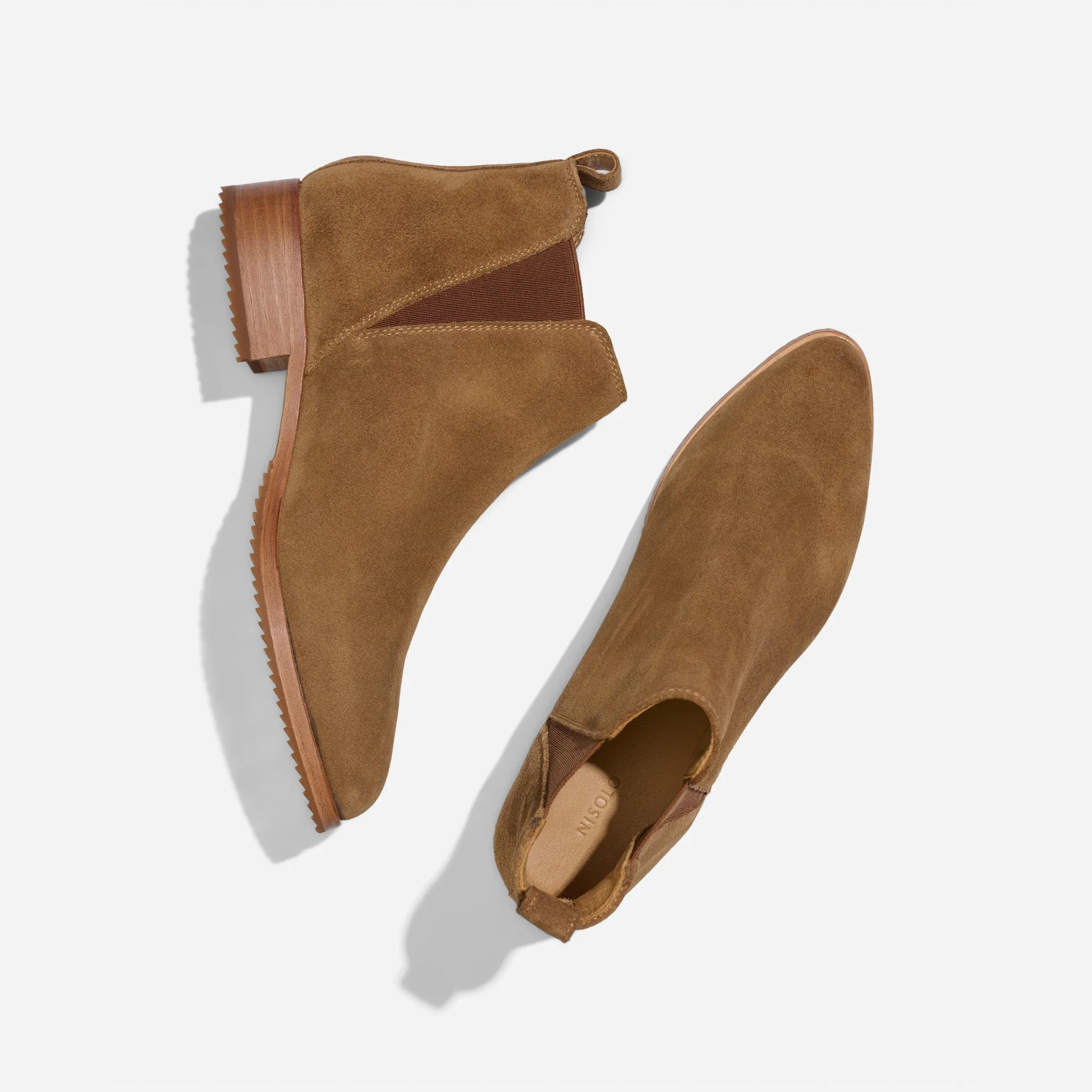 Eva Everyday Chelsea Boot Taupe Suede -NISOLO