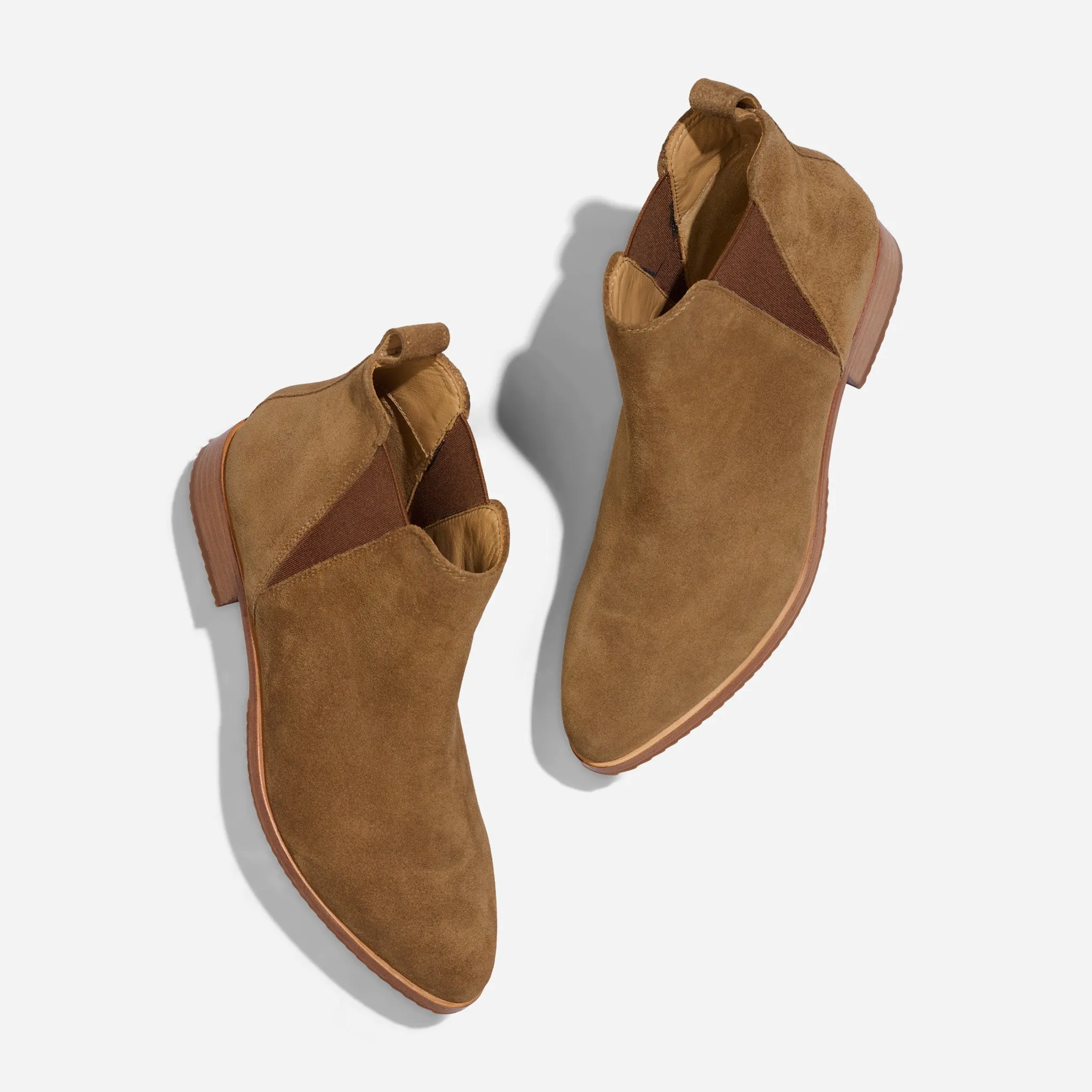 Eva Everyday Chelsea Boot Taupe Suede -NISOLO