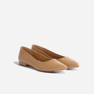 Fina Pointed Toe Flat Almond -NISOLO