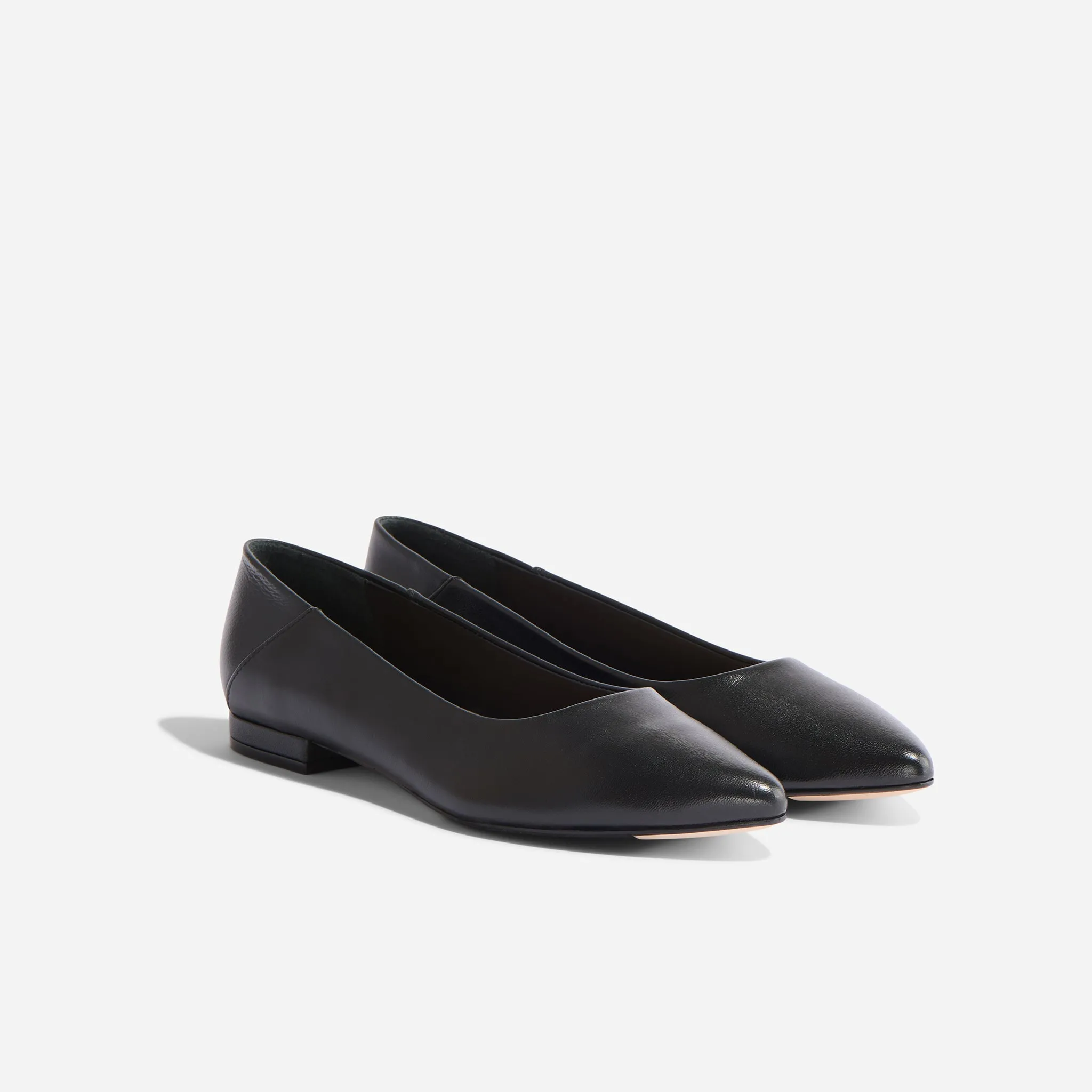 Fina Pointed Toe Flat Black -NISOLO