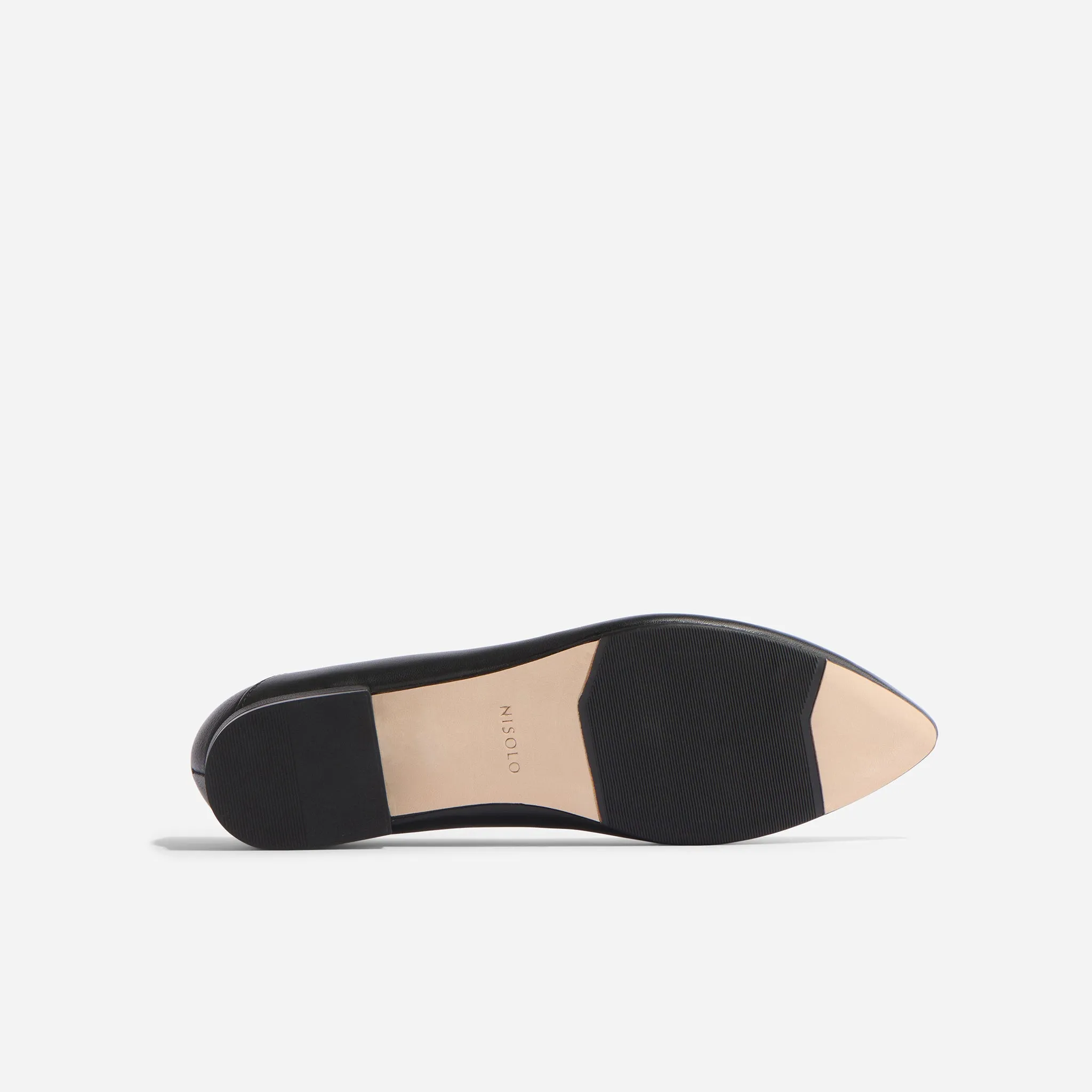 Fina Pointed Toe Flat Black -NISOLO