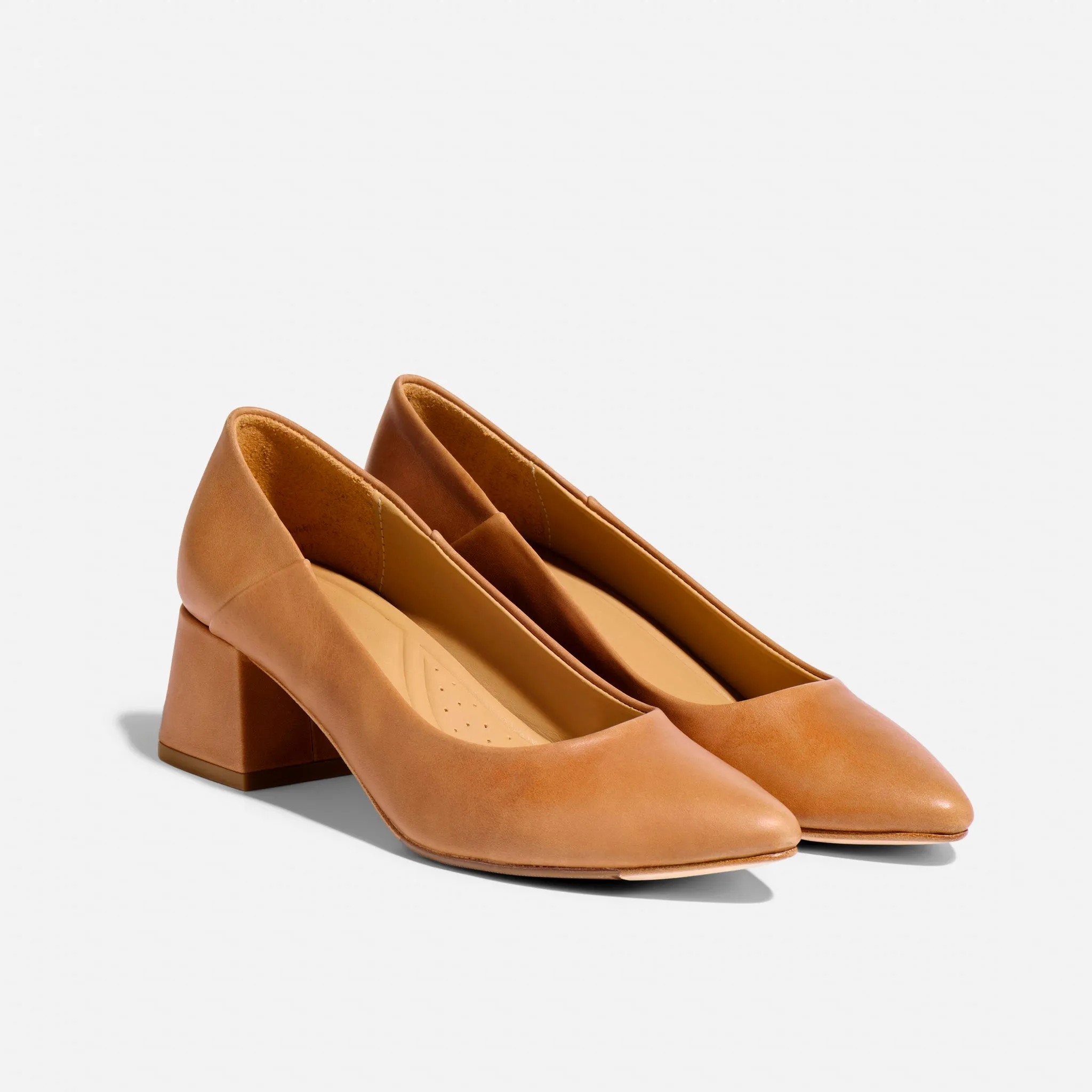 Fiorela Go-To Mid Heel Caramel -NISOLO