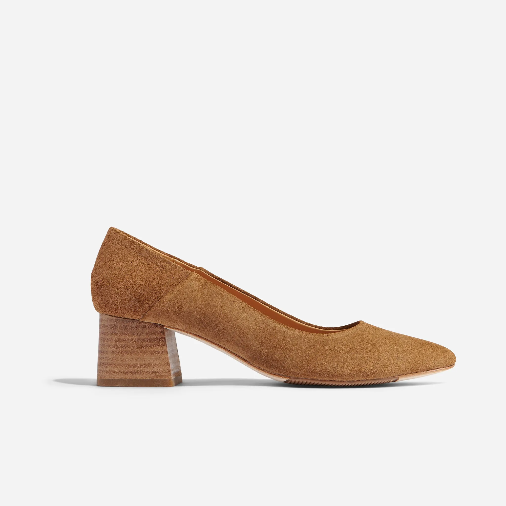 Fiorela Go-To Mid Heel Taupe Suede -NISOLO